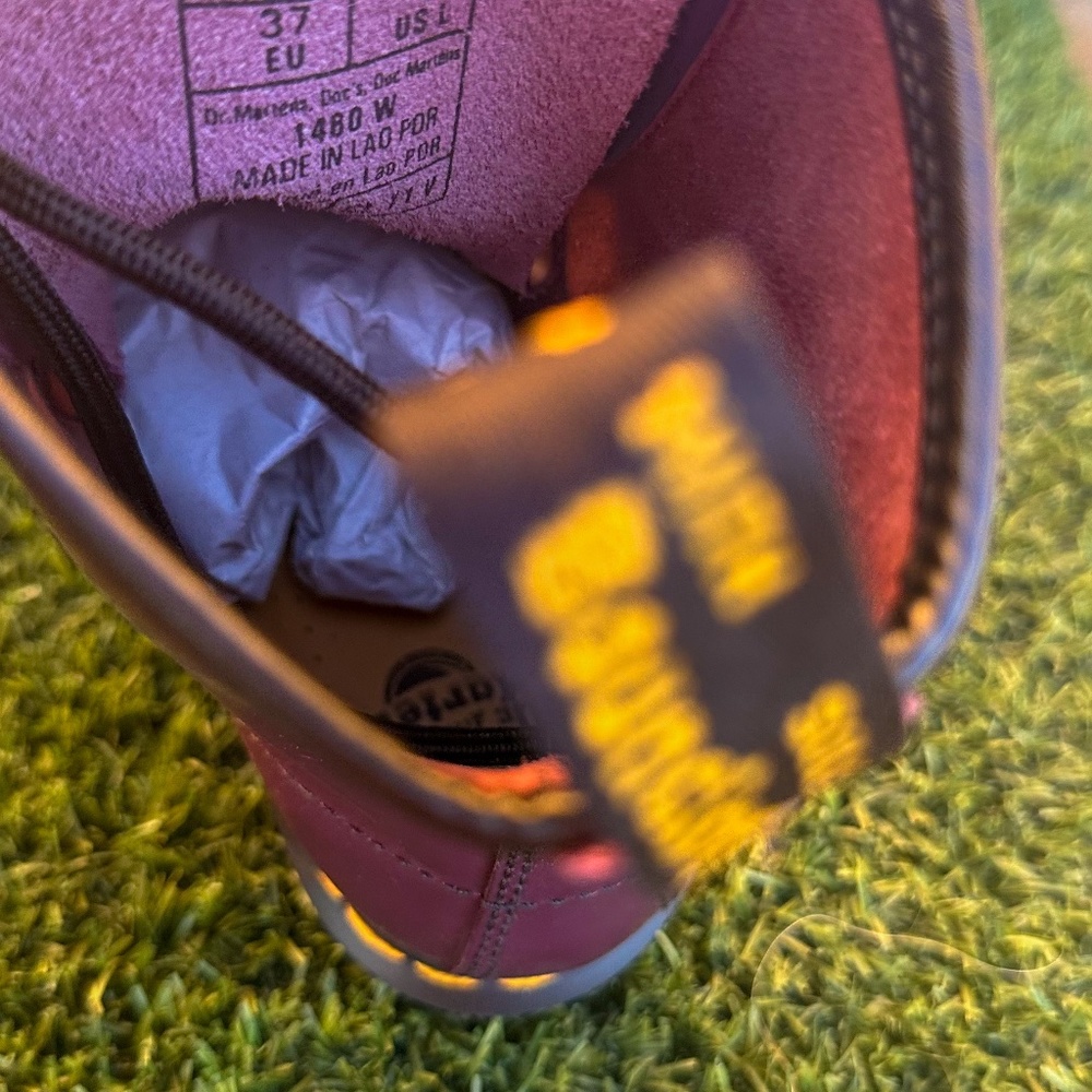Dr. Martens Purple Combat Boots - Picture 4 of 7